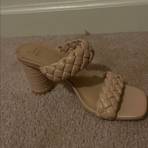 A New Day Women's Cream Braided Heels